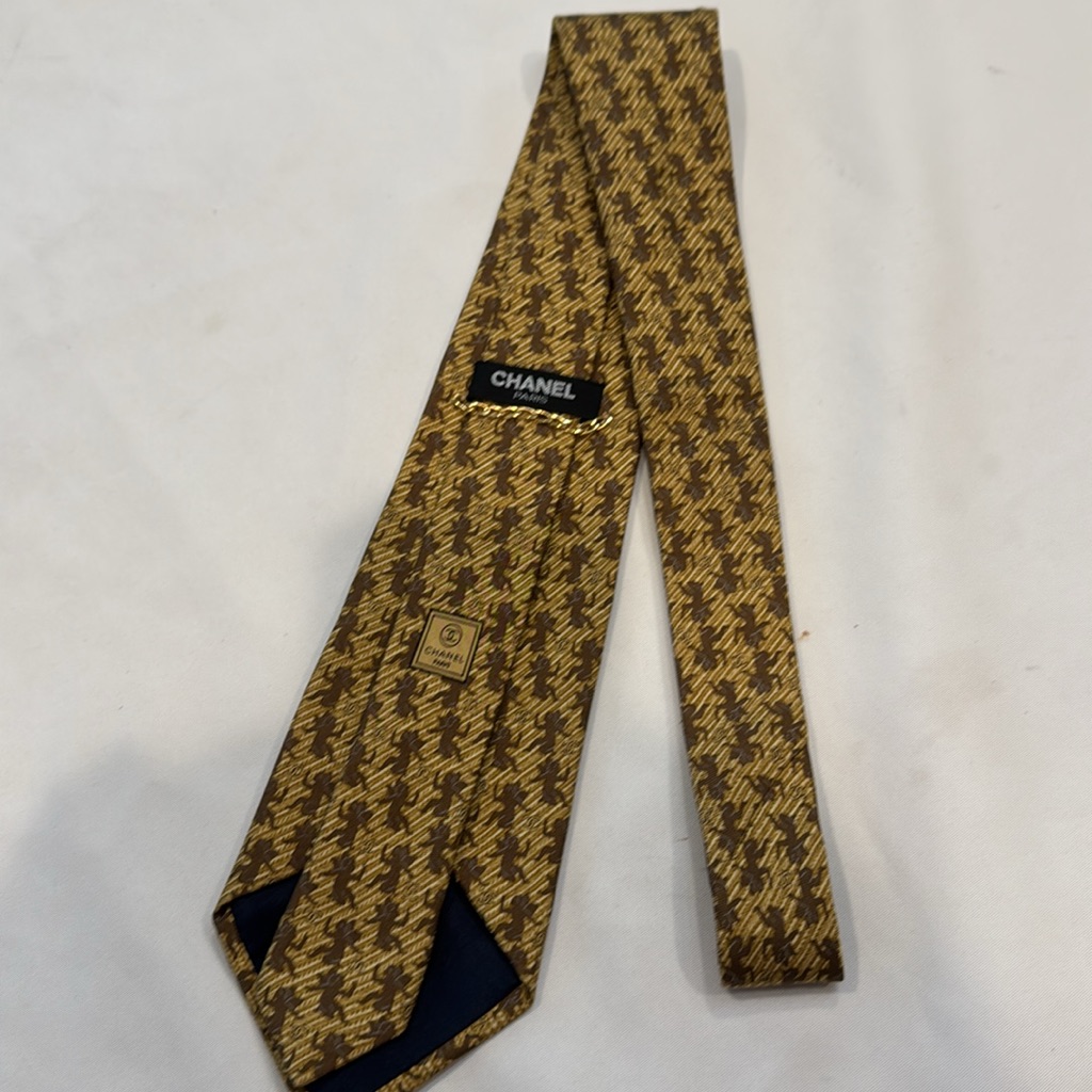 Authentic Chanel Men’s Silk Necktie